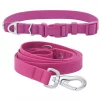 Frisco Outdoor Solid Textured Waterproof Stink Proof PVC Collar, Boysenberry Purple, Large, Neck: 18 ½ 26-in, Width: 1-in + Dog Leash, Boysenberry Purple, Large - Length: 6-ft, Width: 1-in -Dog Cat Corner 319334 MAIN. SY630 V1631155897