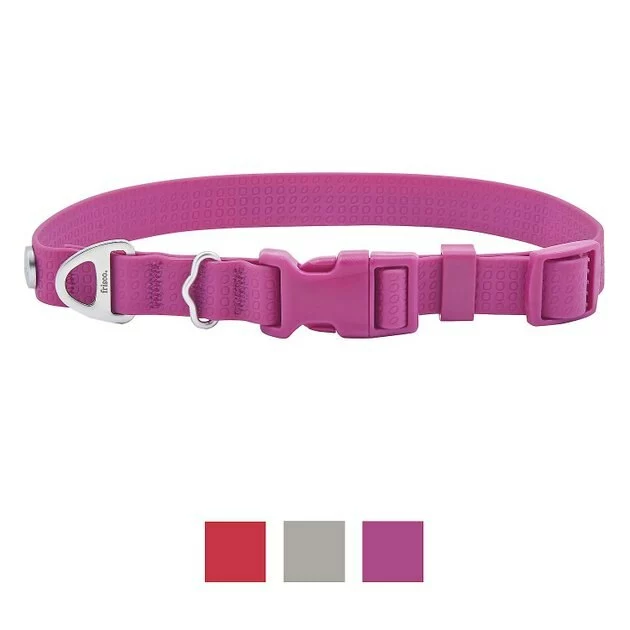 Frisco Outdoor Solid Textured Waterproof Stink Proof PVC Collar, Boysenberry Purple, Large, Neck: 18 ½ 26-in, Width: 1-in + Dog Leash, Boysenberry Purple, Large - Length: 6-ft, Width: 1-in 4 Frisco Outdoor Solid Textured Waterproof Stink Proof PVC Collar, Boysenberry Purple, Large, Neck: 18 ½ 26-in, Width: 1-in + Dog Leash, Boysenberry Purple, Large - Length: 6-ft, Width: 1-in - Image 2
