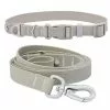 Frisco Outdoor Solid Textured Waterproof Stink Proof PVC Collar, Storm Gray, Extra Small - Neck: 8-12-in, Width: 5/8th-in + Dog Leash, Storm Gray, Small - Length: 6-ft, Width: 5/8-in
