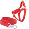 Frisco Outdoor Solid Textured Waterproof Stink Proof PVC Harness, Sunset Orage, Large, Neck: 19 to 27-in, Girth: 23 to 36-in + Dog Leash, Sunset Orange, LG - Length: 6-ft, Width: 1-in -Dog Cat Corner 319372 MAIN. SY630 V1631158322