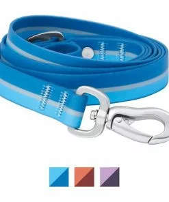 Frisco Outdoor Two Toned Waterproof Stink Proof PVC Collar, River Blue, Medium - Neck: 14½20-in, Width: 3/4-in + Dog Leash, River Blue, Medium - Length: 6-ft, Width: 3/4-in -Dog Cat Corner 319430 PT5. SY630 V1631159470