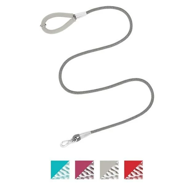 Frisco Outdoor Woven Jacquard Nylon Dog Collar, Forest Green, Medium - Neck: 14-20-in, Width: 3/4-in + Ultra Reflective Rope Leash With Padded Handle, Stone Gray, 6 - ft 8 Frisco Outdoor Woven Jacquard Nylon Dog Collar, Forest Green, Medium - Neck: 14-20-in, Width: 3/4-in + Ultra Reflective Rope Leash With Padded Handle, Stone Gray, 6 - ft - Image 6