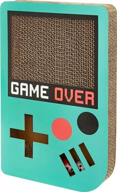 Frisco Retro Game Over Scratcher Cat Toy + Retro Game On Plush Squeaky Dog Toy 3 Frisco Retro Game Over Scratcher Cat Toy + Retro Game On Plush Squeaky Dog Toy - Image 2