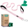 Frisco Traffic Leash with Padded Handles & Poop Bag Dispenser, Pink, Length: 6ft, Width: 1-in + Refill Dog Poop Bags, Scented, 120 count -Dog Cat Corner 319520 MAIN. SY630 V1630624287