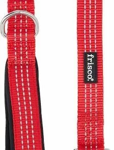 Frisco Traffic Leash with Padded Handles & Poop Bag Dispenser, Red, Length: 4-ft, Width: 1-in + Refill Dog Poop Bags, Scented, 120 count -Dog Cat Corner 319522 PT2. SY630 V1630627576
