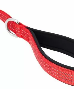 Frisco Traffic Leash with Padded Handles & Poop Bag Dispenser, Red, Length: 4-ft, Width: 1-in + Refill Dog Poop Bags, Scented, 120 count -Dog Cat Corner 319522 PT3. SY630 V1630625802