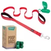 Frisco Traffic Leash with Padded Handles & Poop Bag Dispenser, Red, Length: 6ft, Width: 1-in + Refill Dog Poop Bags, Scented, 120 count -Dog Cat Corner 319524 MAIN. SY630 V1630628814