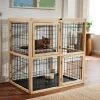 Frisco Collapsible Wood & Wire Cat Cage Playpen, 2 Level -Dog Cat Corner 323214 MAIN. SY630 V1645473402