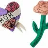 Frisco Mother's Day Rose & Heart Plush Squeaky Dog Toy, 2 count -Dog Cat Corner 327033 MAIN. SY630 V1646947865