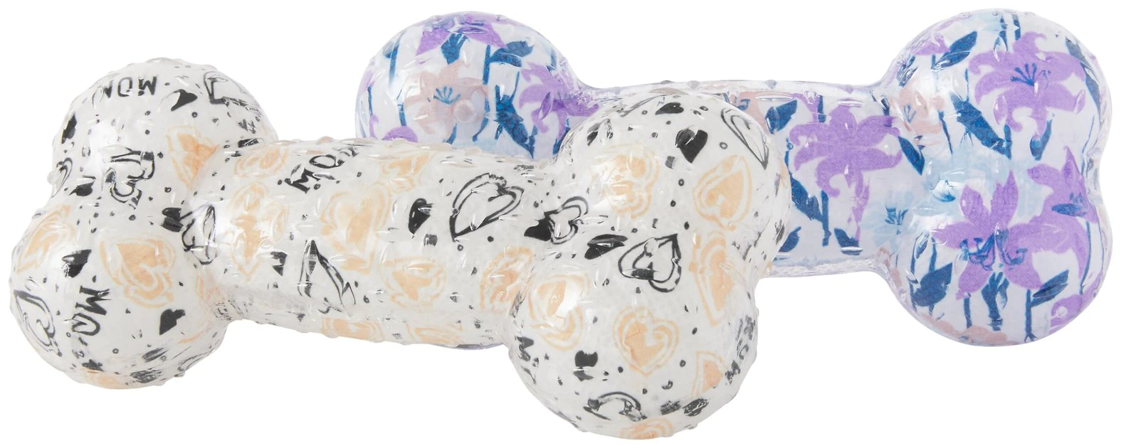 Frisco Mother's Day TPR Bone Squeaky Dog Toy, 2 count 3 Frisco Mother's Day TPR Bone Squeaky Dog Toy, 2 count