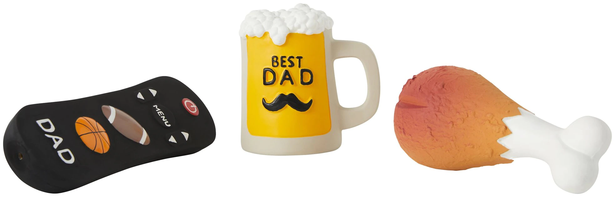 Frisco Dad's Essentials Latex Dog Toy, 3 count 3 Frisco Dad's Essentials Latex Dog Toy, 3 count