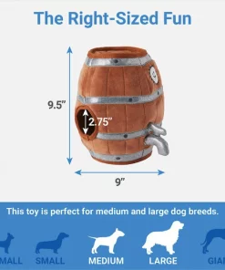 Frisco Beer & Keg Plush Squeaky Dog Toy, 4 count -Dog Cat Corner 327047 PT2. SY630 V1648563981