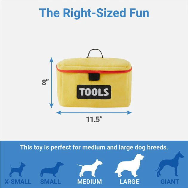 Frisco Tool Box Plush Squeaky Dog Toy 5 Frisco Tool Box Plush Squeaky Dog Toy - Image 3