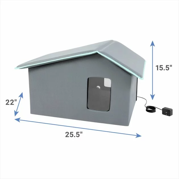Frisco Extra Wide Indoor Heated Cat House 4 Frisco Extra Wide Indoor Heated Cat House - Image 2