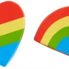 Frisco Pride Rainbow & Heart Latex Squeaky Dog Toy, 2 count -Dog Cat Corner 331632 MAIN. SY630 V1649086319