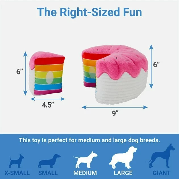 Frisco Pride Cake Plush Squeaky Dog Toy, 2 count 4 Frisco Pride Cake Plush Squeaky Dog Toy, 2 count - Image 2