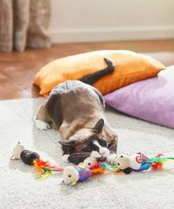 Frisco Pride Mice Plush Cat Toy with Silvervine, 4 count -Dog Cat Corner 331678 PT3. SY630 V1647356040