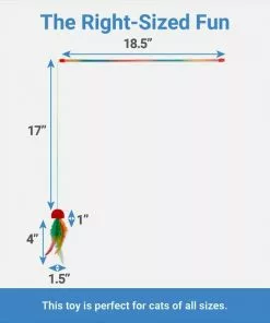 Frisco Pride Teaser Wand Cat Toy with Catnip, 2 count -Dog Cat Corner 331682 PT1. SY630 V1649784990