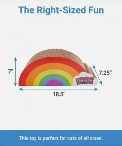 Frisco Pride Rainbow Cat Scratcher Toy with Catnip -Dog Cat Corner 331684 PT1. SY630 V1649784985