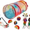Frisco Pride Plush, Teaser, Ball, Tunnel Variety Pack Cat Toy with Catnip, 10 count -Dog Cat Corner 331696 MAIN. SY630 V1649086619