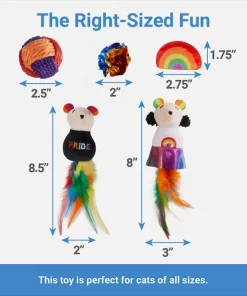 Frisco Pride Plush, Teaser, Ball, Tunnel Variety Pack Cat Toy with Catnip, 10 count -Dog Cat Corner 331696 PT2. SY630 V1649785282