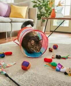 Frisco Pride Plush, Teaser, Ball, Tunnel Variety Pack Cat Toy with Catnip, 10 count -Dog Cat Corner 331696 PT4. SY630 V1649086673