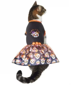 Frisco Sweet & Spooky Ruffle Skull Dog & Cat Dress -Dog Cat Corner 335161 PT2. SY630 V1658347186