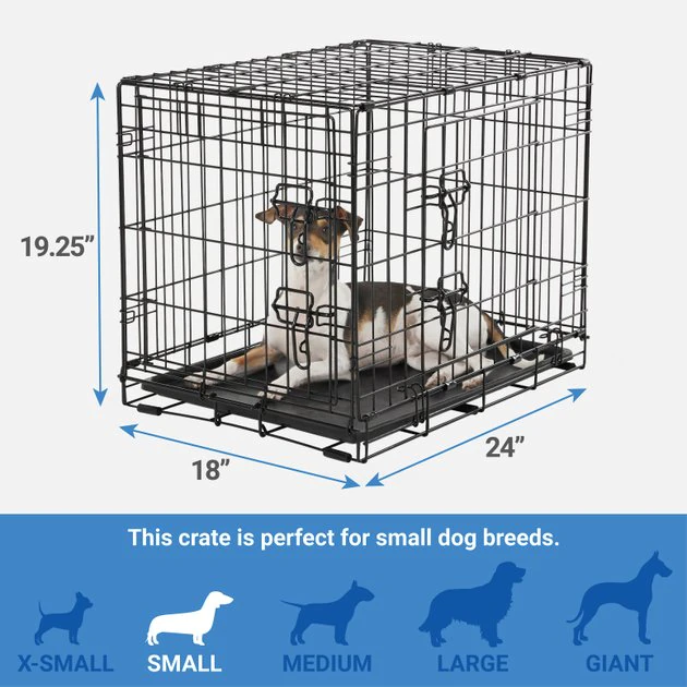 Frisco Fold & Carry Double Door Collapsible Wire Dog Crate 3 Frisco Fold & Carry Double Door Collapsible Wire Dog Crate - Image 2